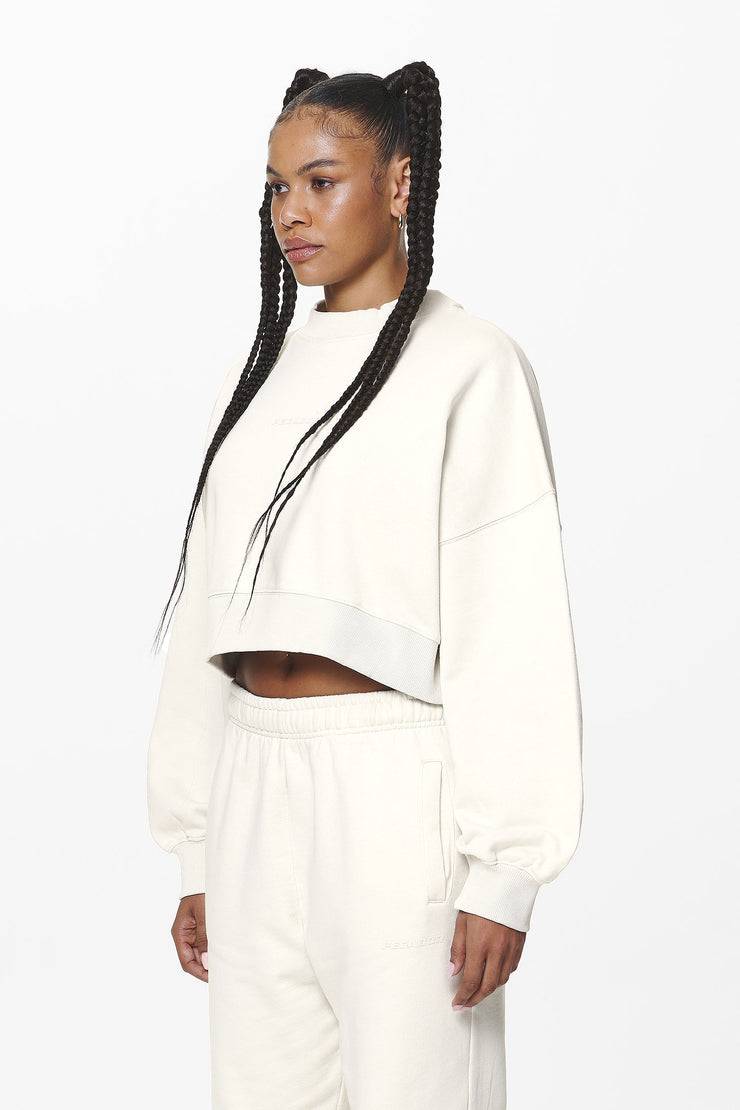 Pegador Londa Cropped Oversized Sweater Washed Salty Cream Gum
