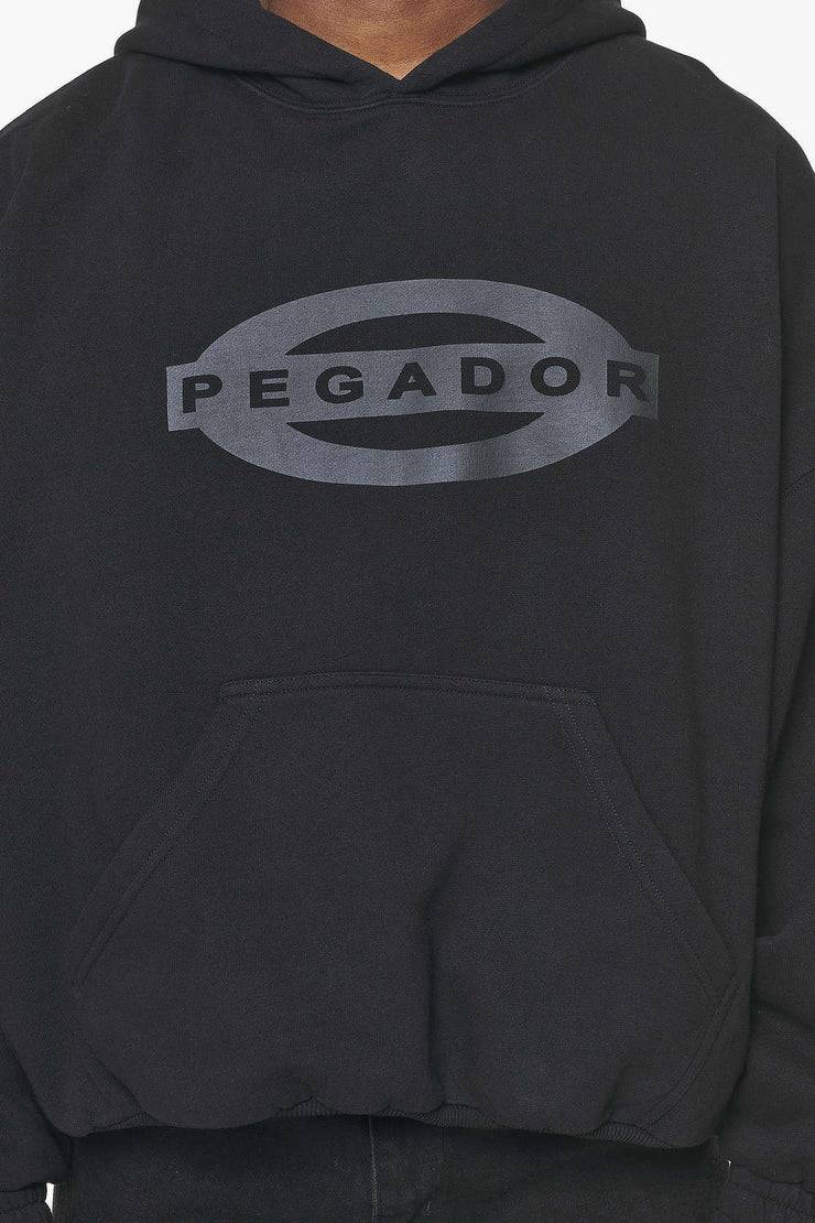 Pegador Loom Loose Hoodie Vintage Washed Onyx Black