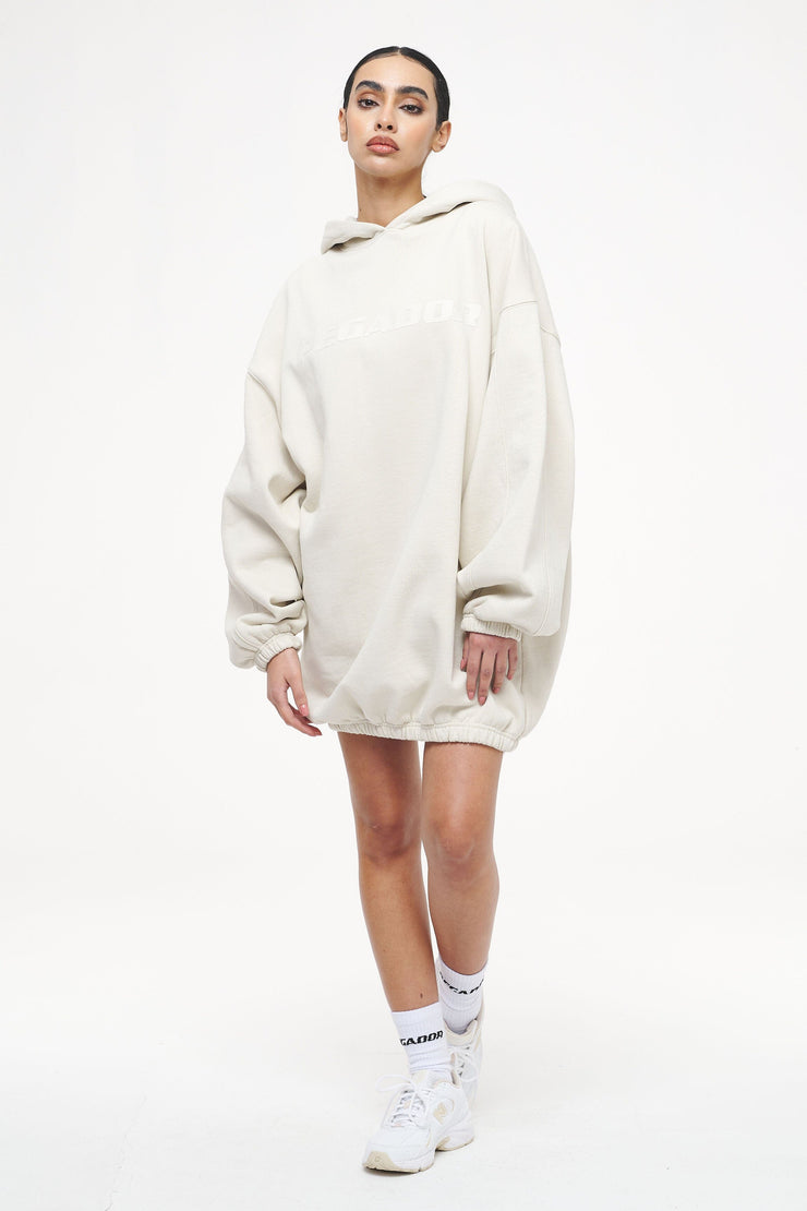 Pegador Lulea Oversized Hoodie Dress Vintage Washed Angels Cream