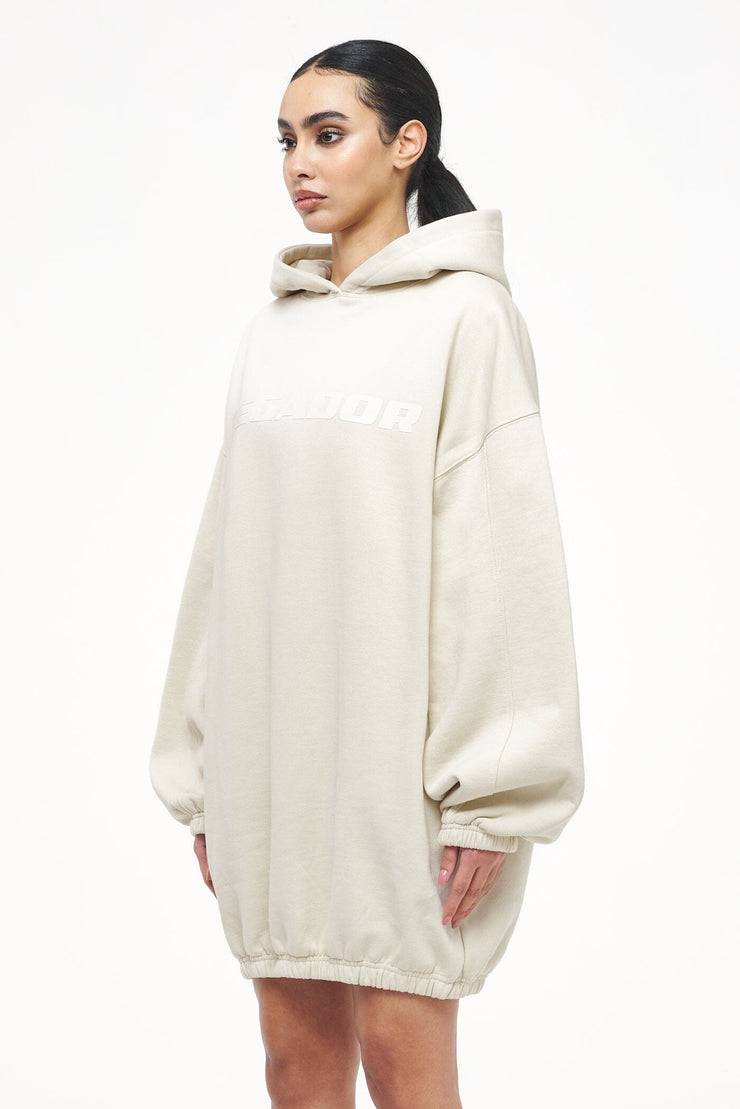 Pegador Lulea Oversized Hoodie Dress Vintage Washed Angels Cream