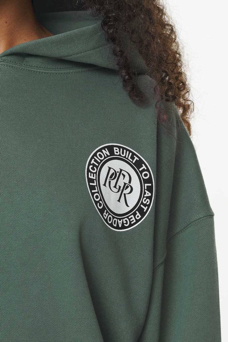 Pegador Lydney Oversized Hoodie Vintage Washed Garden Green