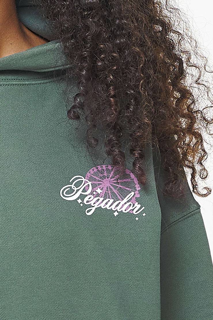 Pegador Mall Oversized Hoodie Vintage Washed Garden Green