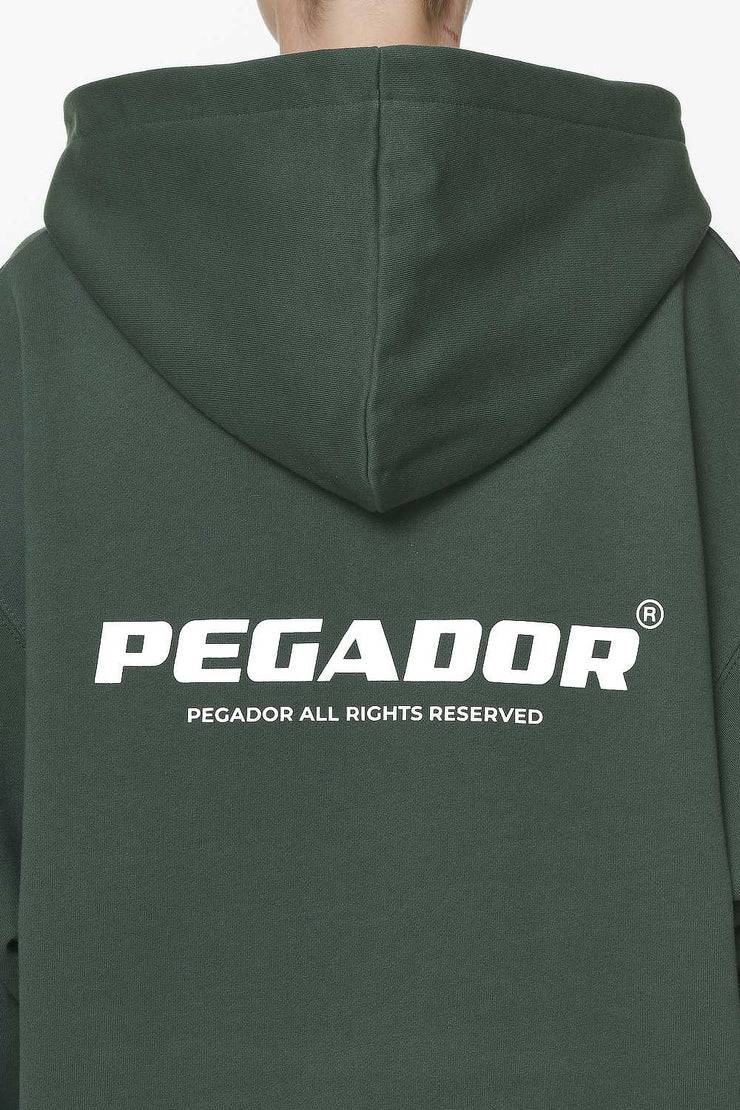 Pegador Malm Logo Oversized Hoodie Dress Washed Sage Green