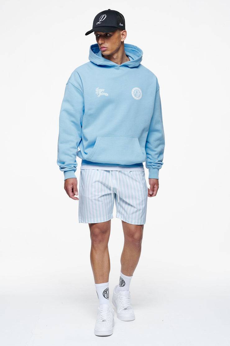 Pegador Manett Striped Swim Shorts Riviera Blue White