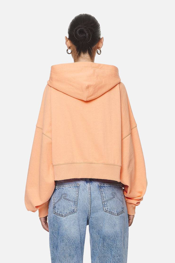Pegador Marla Cropped Zip Hoodie Washed Apricot White Gum