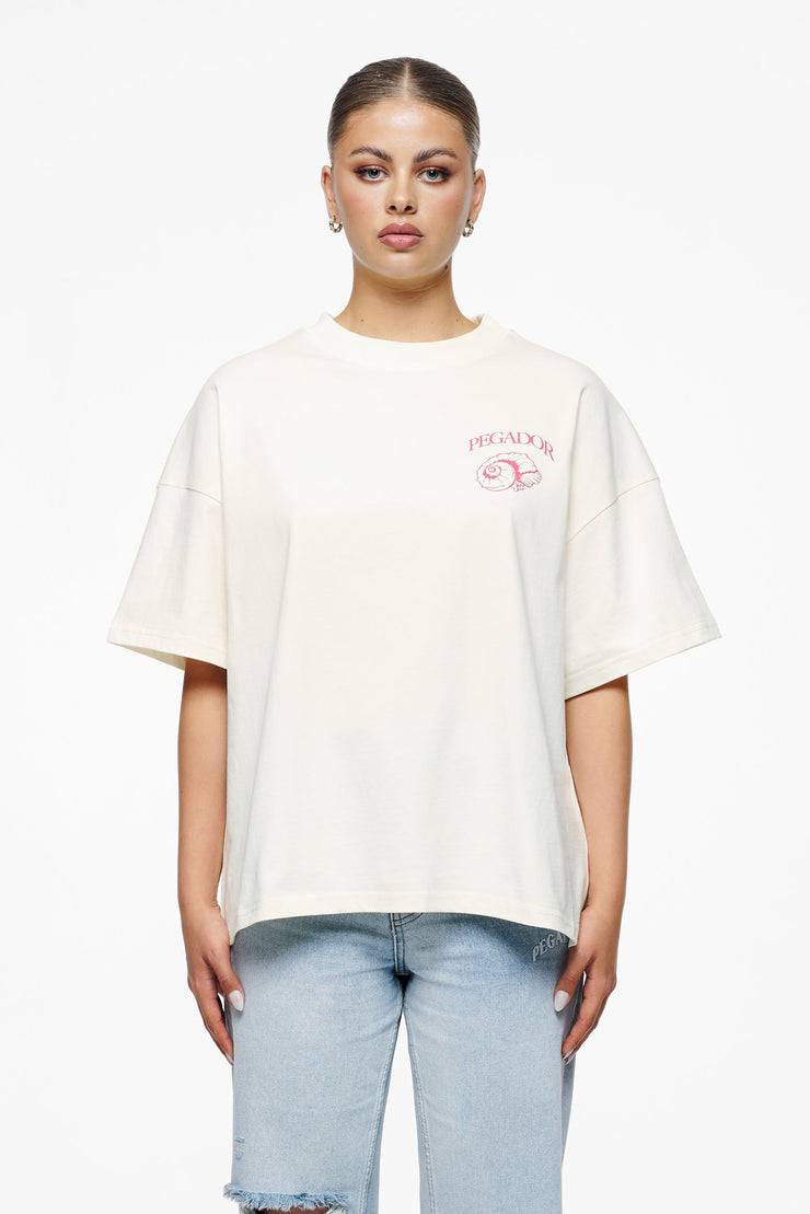 Pegador Metra Heavy Oversized Tee Vintage Washed Unbleached