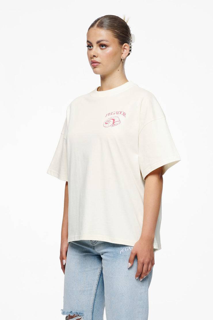 Pegador Metra Heavy Oversized Tee Vintage Washed Unbleached