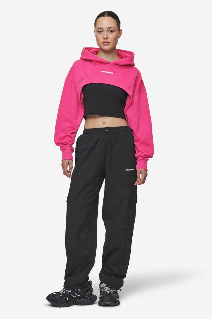 Pegador Mina Super Cropped Hoodie Washed Digital Pink