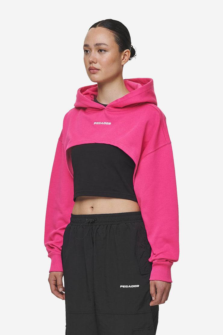Pegador Mina Super Cropped Hoodie Washed Digital Pink