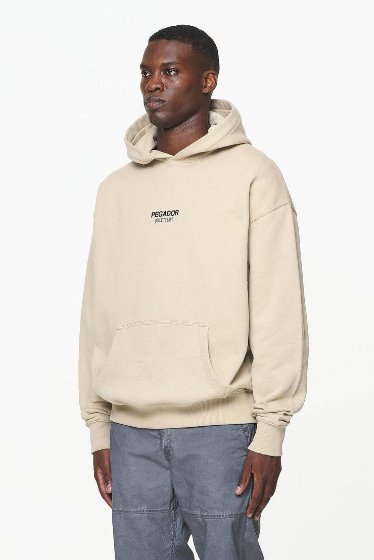 Pegador Mouncy Oversized Hoodie Vintage Washed Kingdom Beige