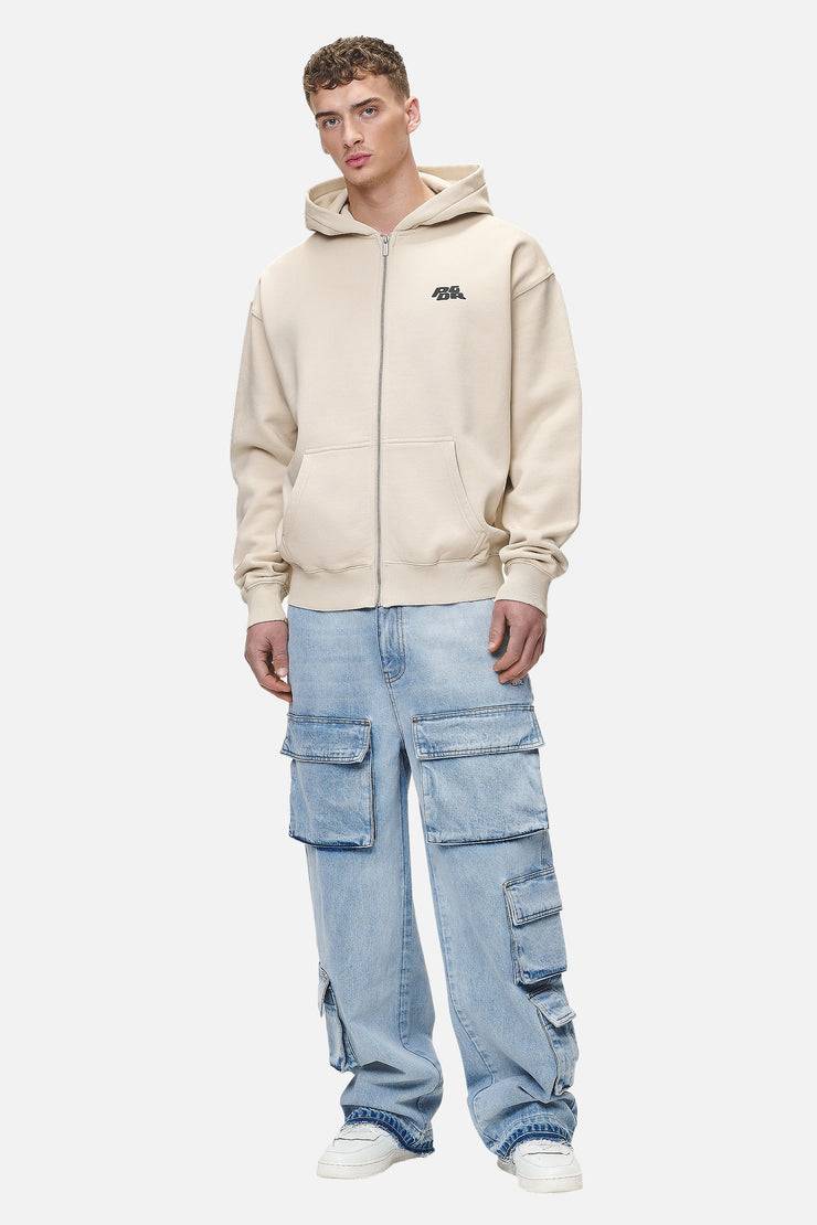 Pegador Narson Oversized Sweat Jacket Washed Desert Sand