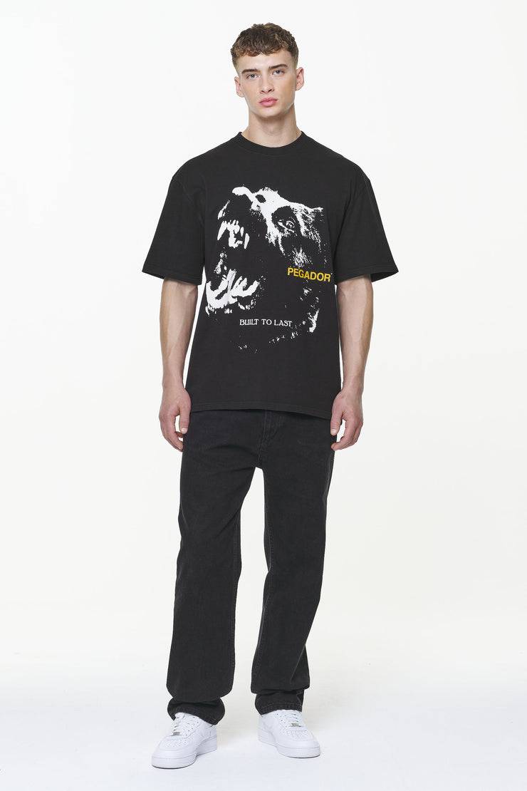 Pegador Nether Oversized Tee Vintage Washed Onyx Black