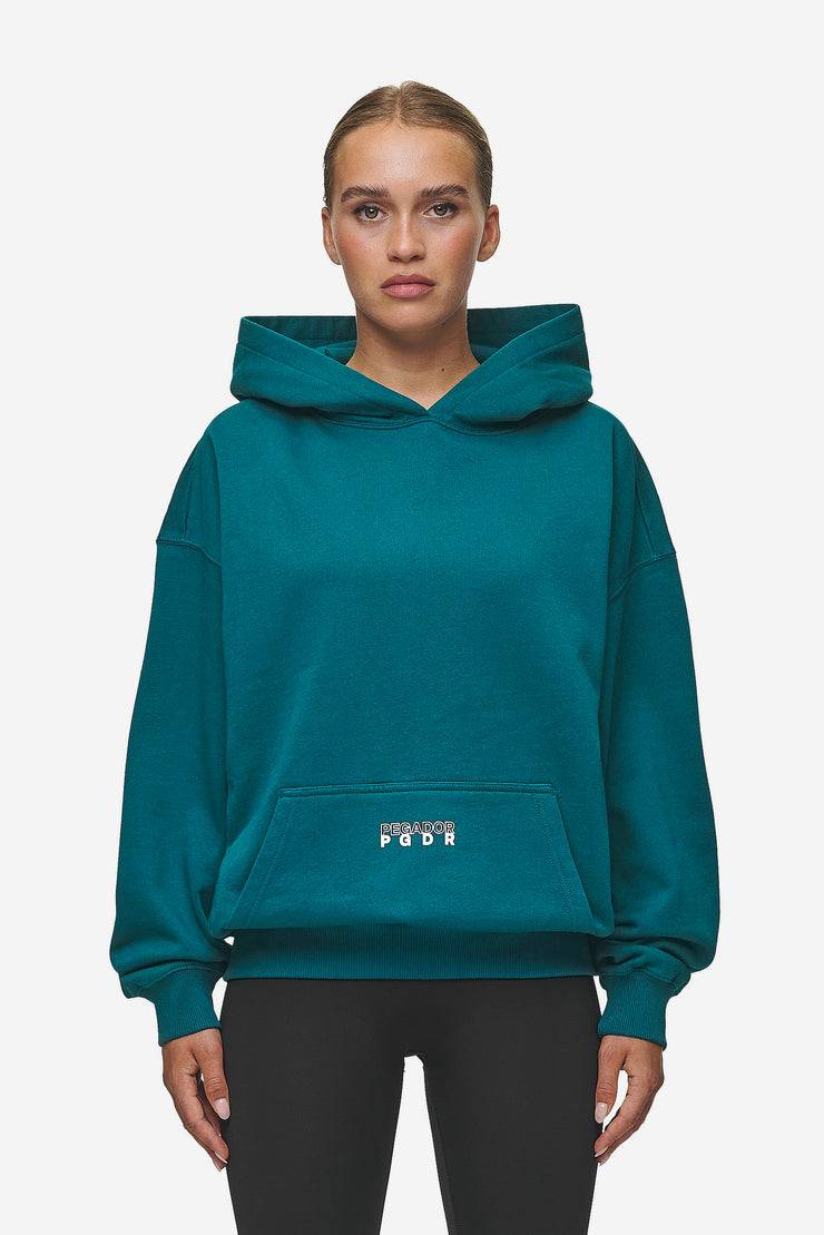 Pegador Nisa Oversized Hoodie Washed Urban Turquoise