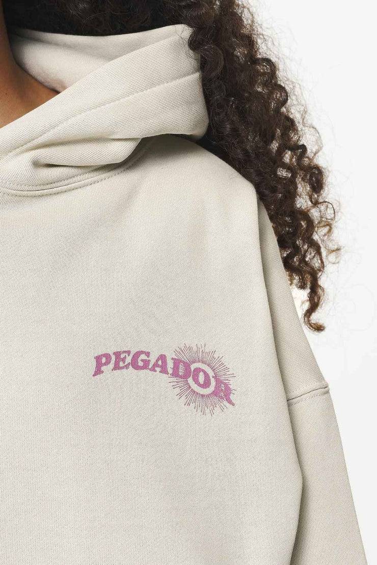 Pegador Pall Oversized Hoodie Vintage Washed Bone White