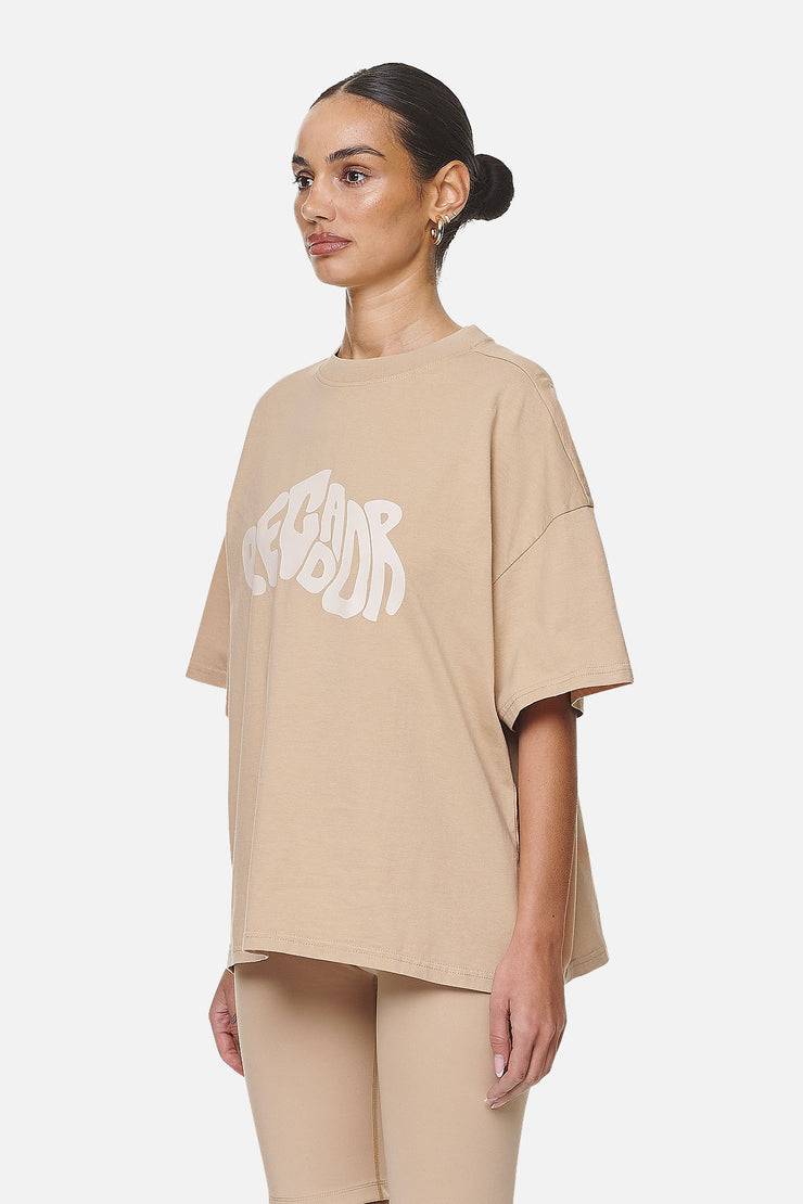 Pegador Paluma Heavy Oversized Tee Washed Safari Sand