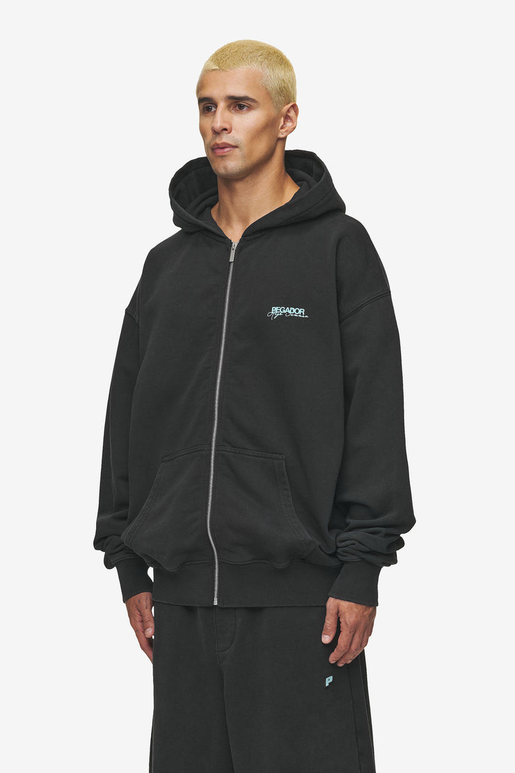 Pegador Patino Oversized Sweat Jacket Vintage Black