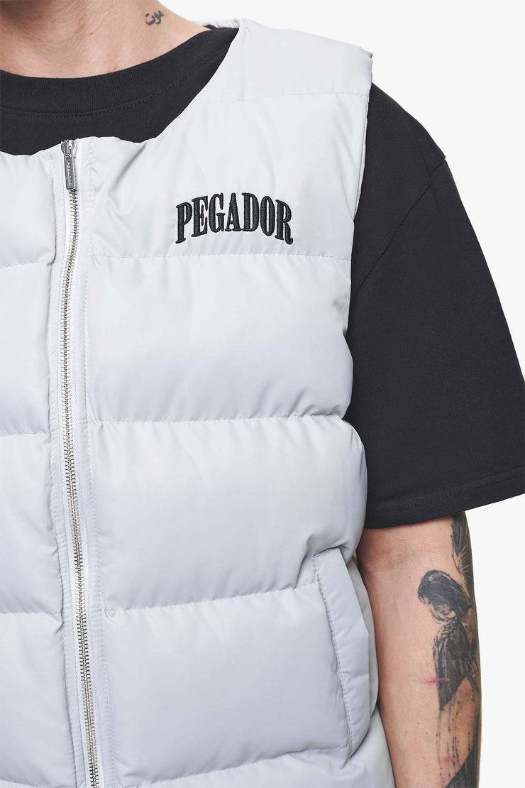 Pegador Aberdeen Round Neck Puffer Vest Dusk Grey
