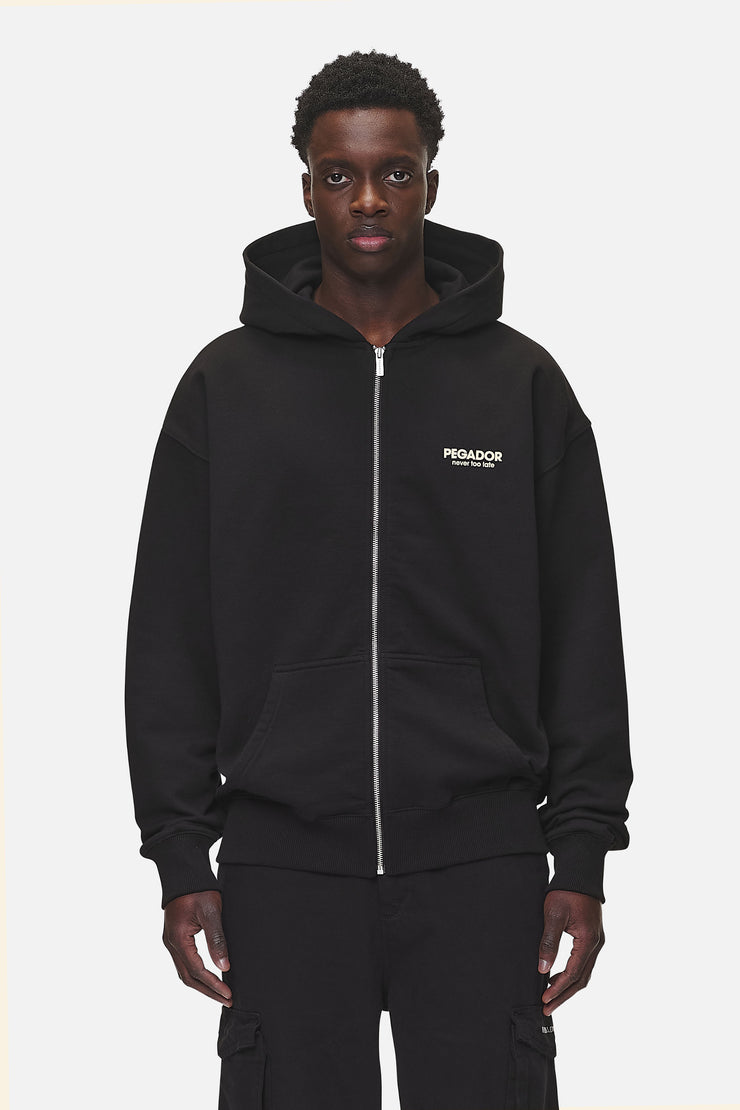 Pegador Alchar Oversized Sweat Jacket Washed Black