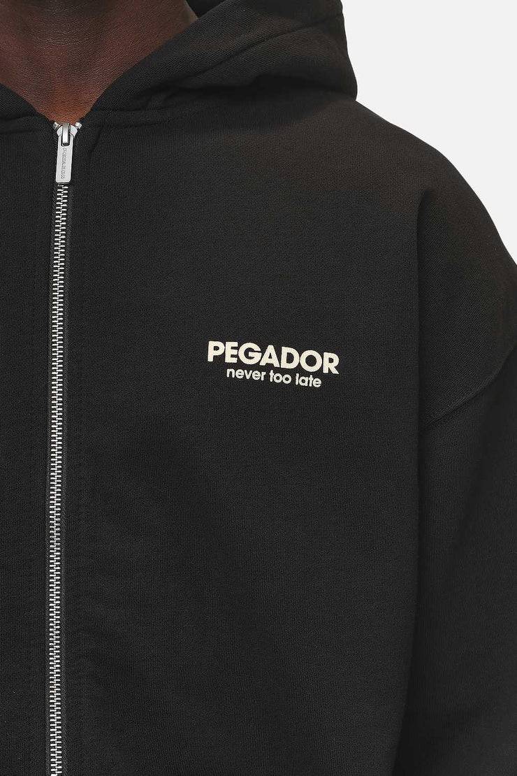 Pegador Alchar Oversized Sweat Jacket Washed Black