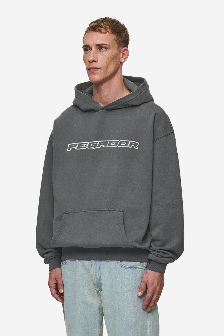 Pegador Alden Oversized Hoodie Washed Anthracite