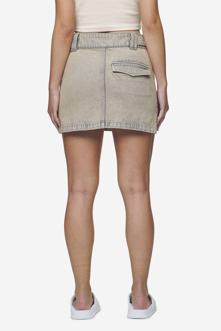 Pegador Antonia Cargo Mini Skirt Washed Coast Sand