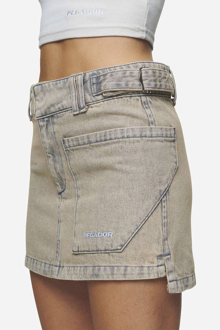Pegador Antonia Cargo Mini Skirt Washed Coast Sand