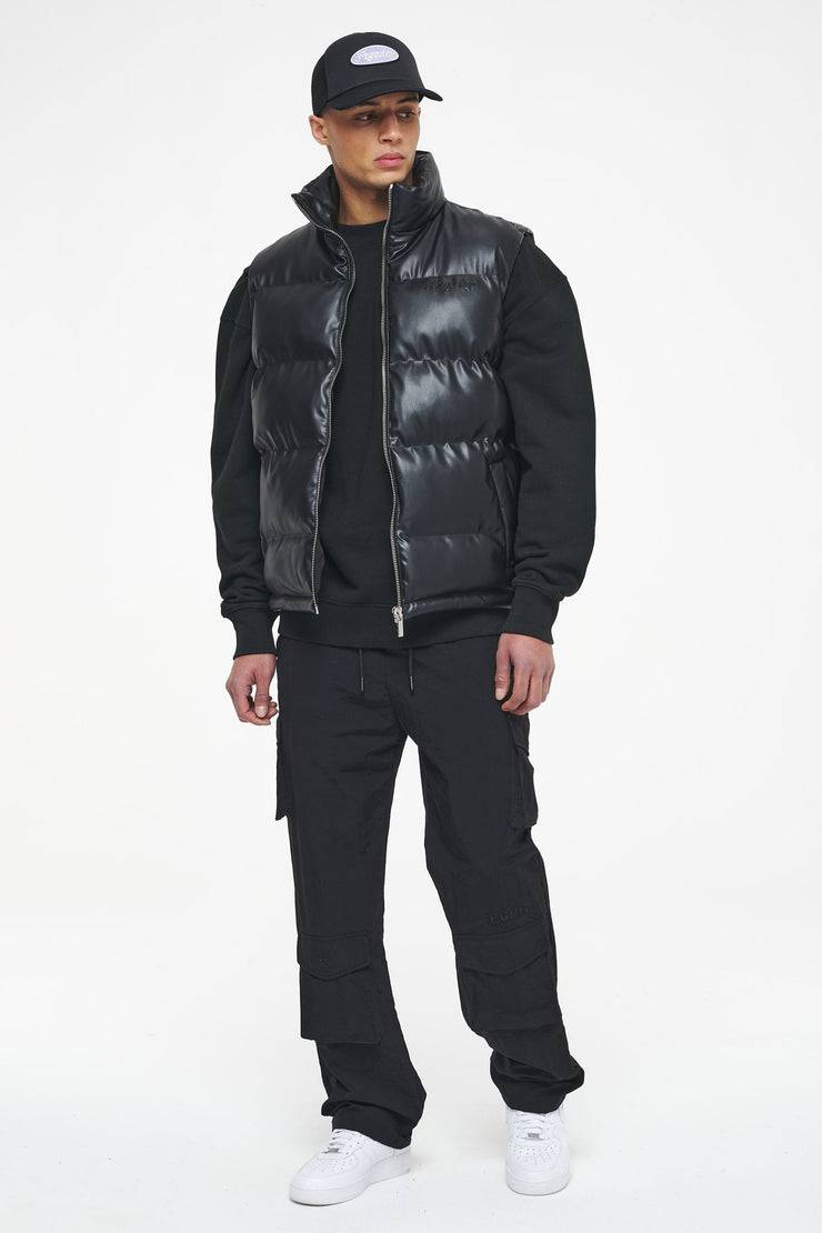Pegador Arid Faux Leather Vest Black Ink