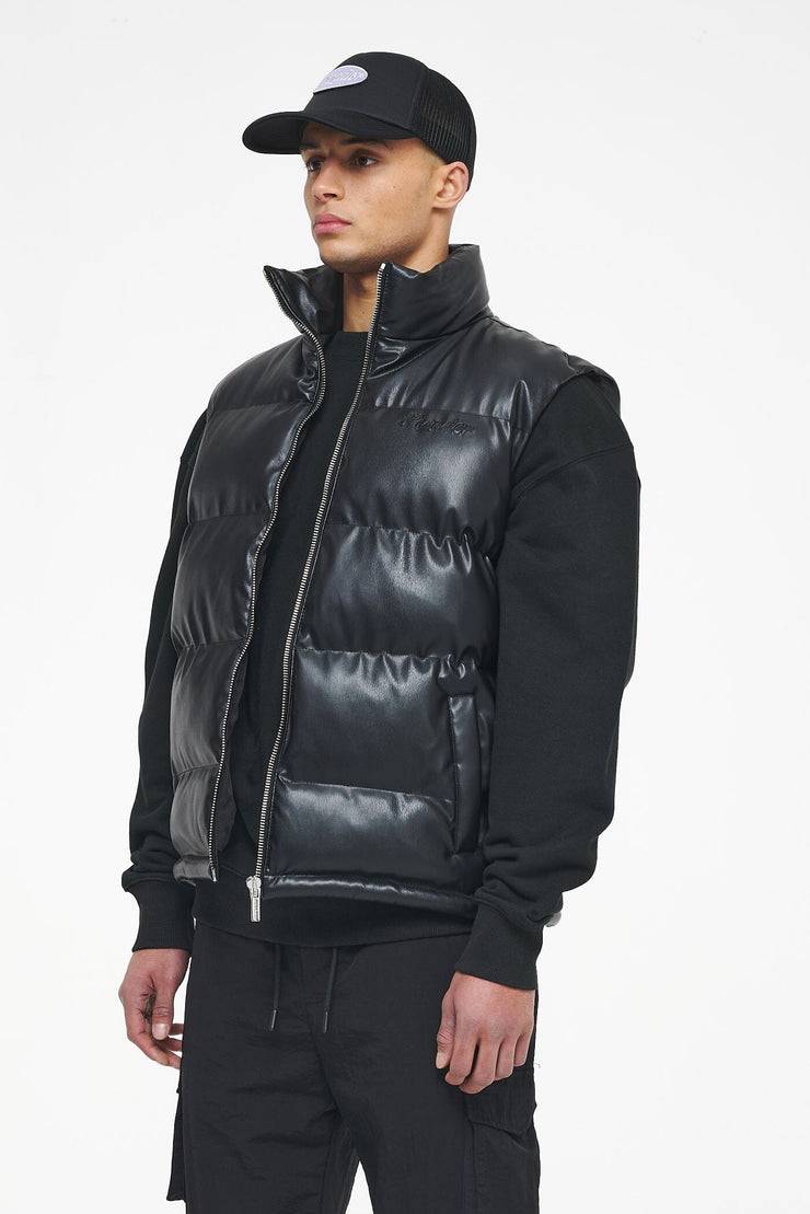 Pegador Arid Faux Leather Vest Black Ink