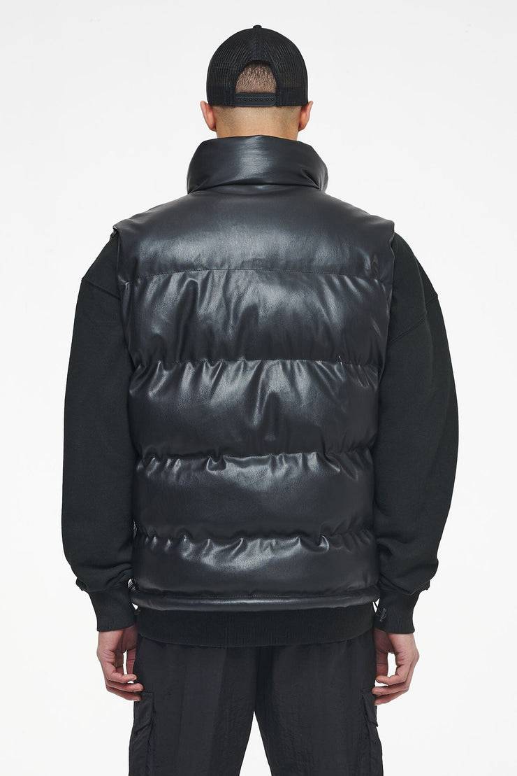 Pegador Arid Faux Leather Vest Black Ink