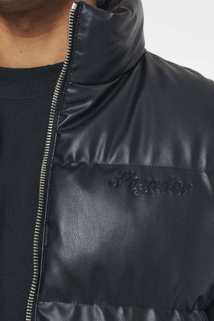 Pegador Arid Faux Leather Vest Black Ink