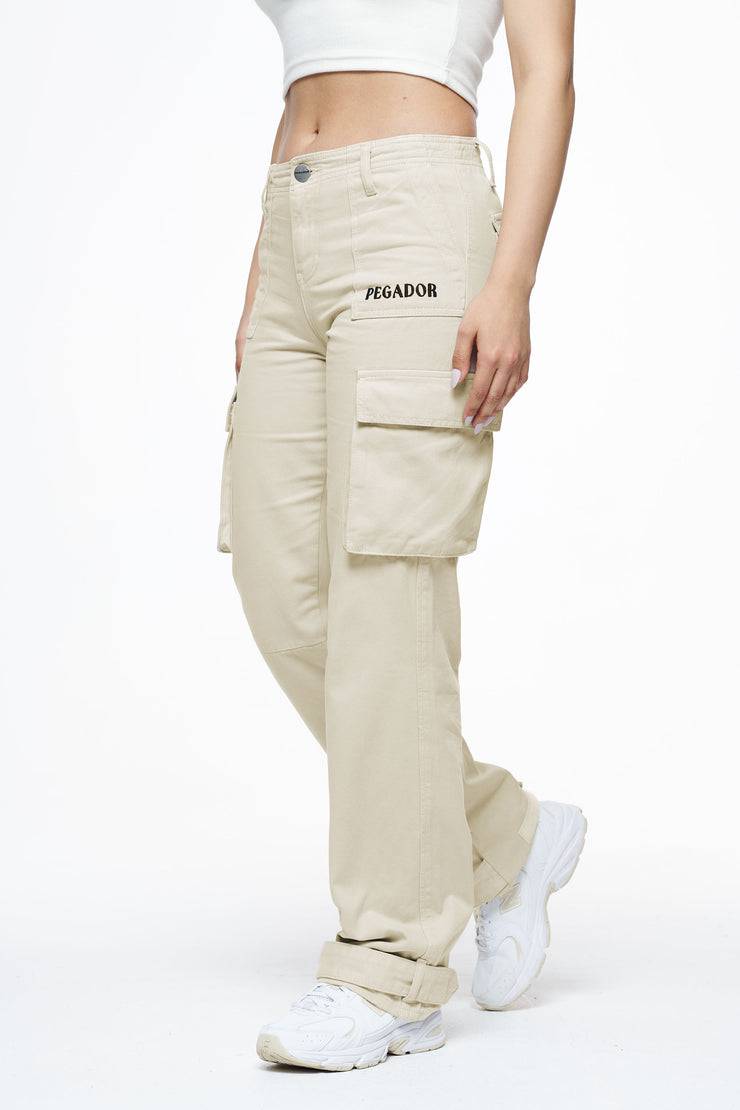 Pegador Arlia Wide Cargo Pants Espresso