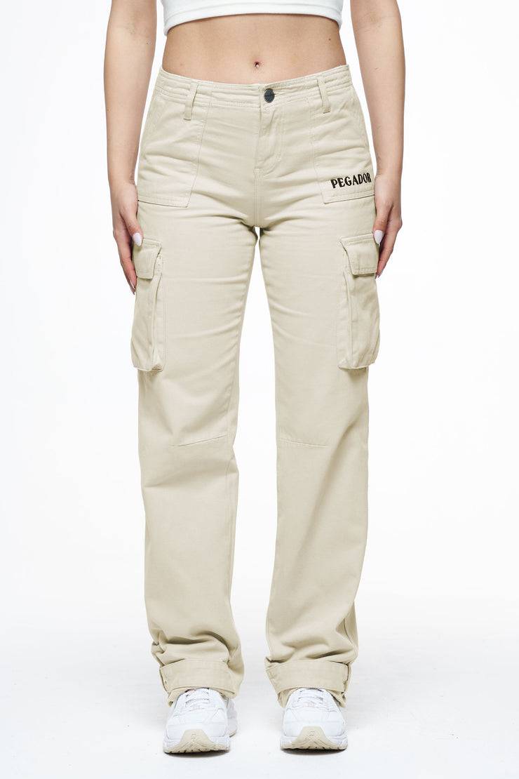Pegador Arlia Wide Cargo Pants Espresso