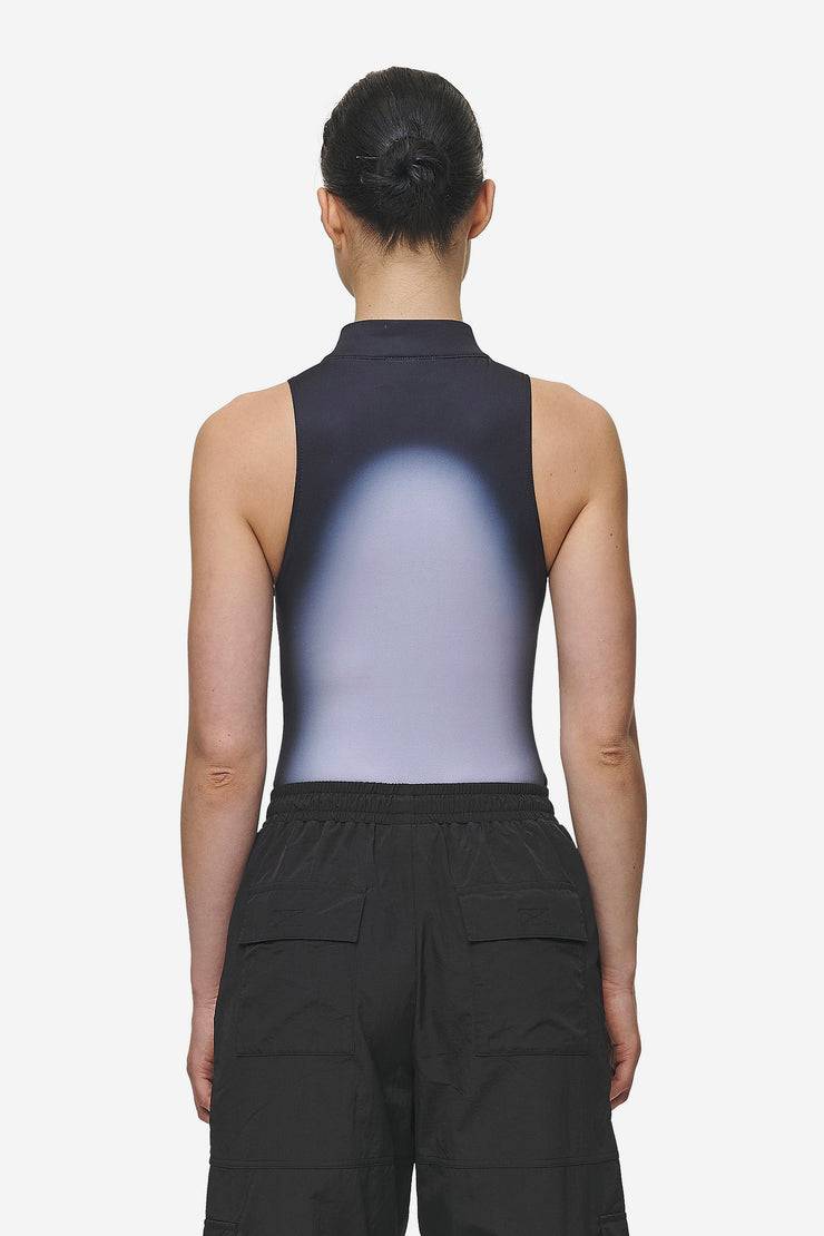 Pegador Ashira Sprayed Zip Bodysuit Black White