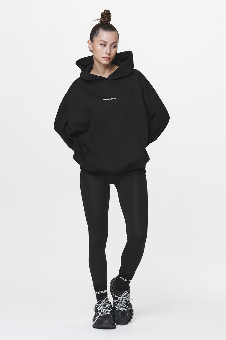 Pegador Atna Logo Oversized Hoodie Black