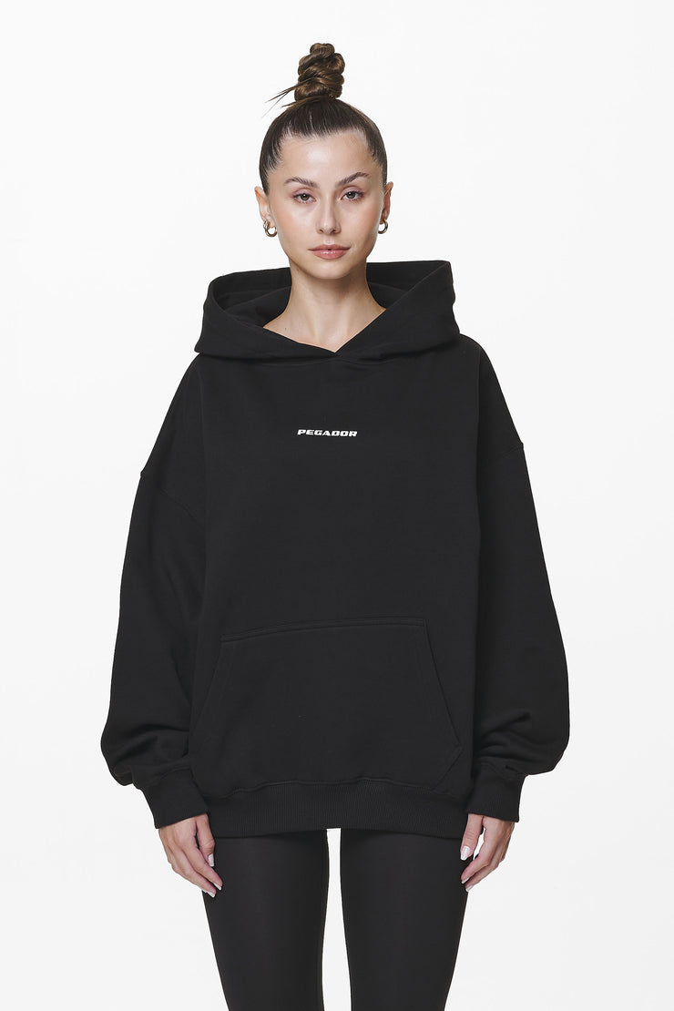 Pegador Atna Logo Oversized Hoodie Black