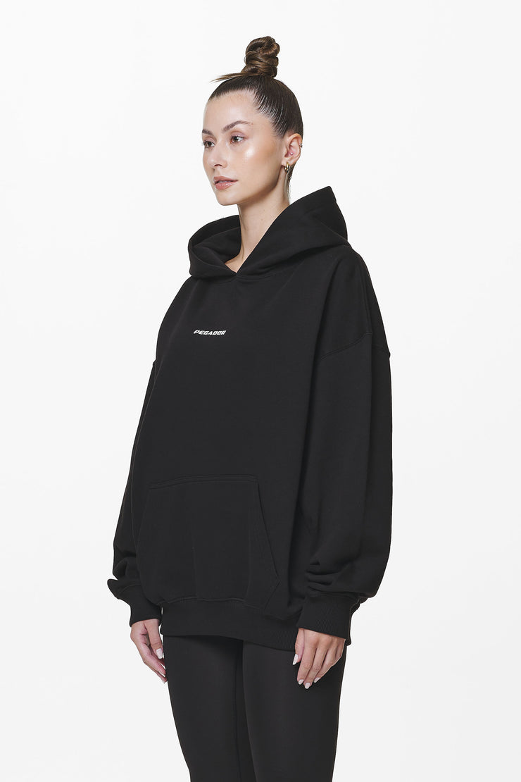 Pegador Atna Logo Oversized Hoodie Black