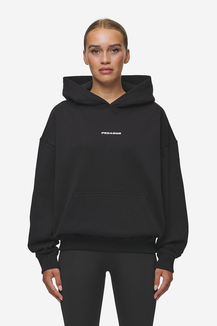 Pegador Atna Logo Oversized Hoodie Black White