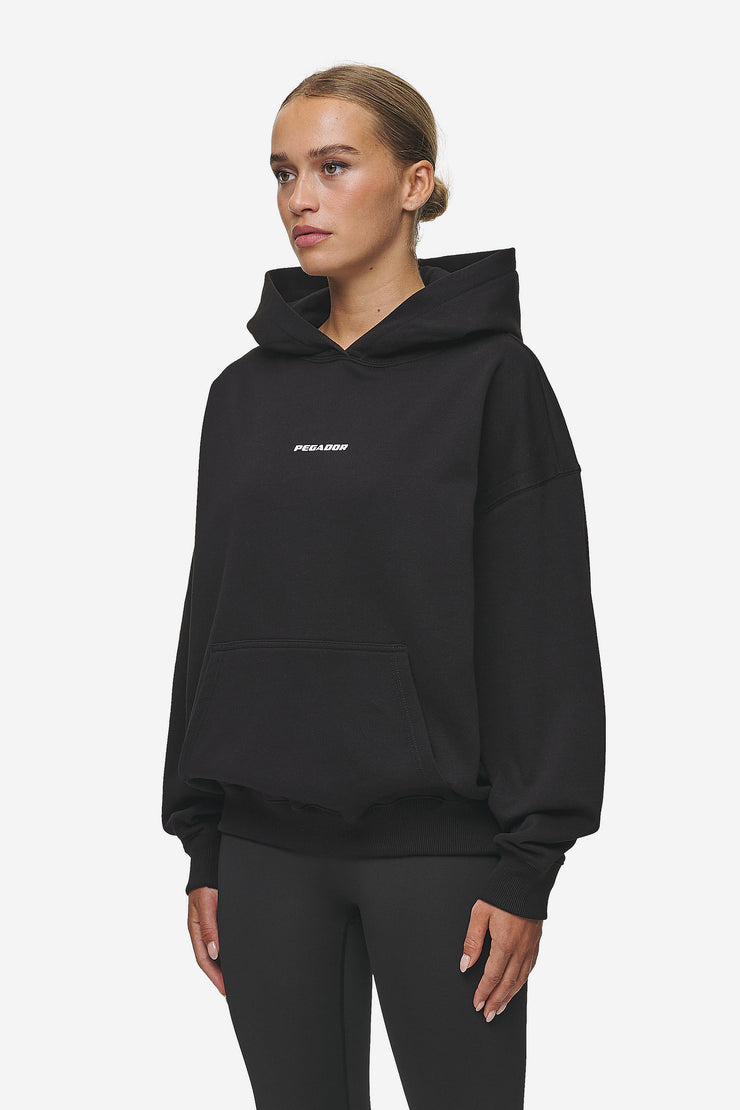 Pegador Atna Logo Oversized Hoodie Black White