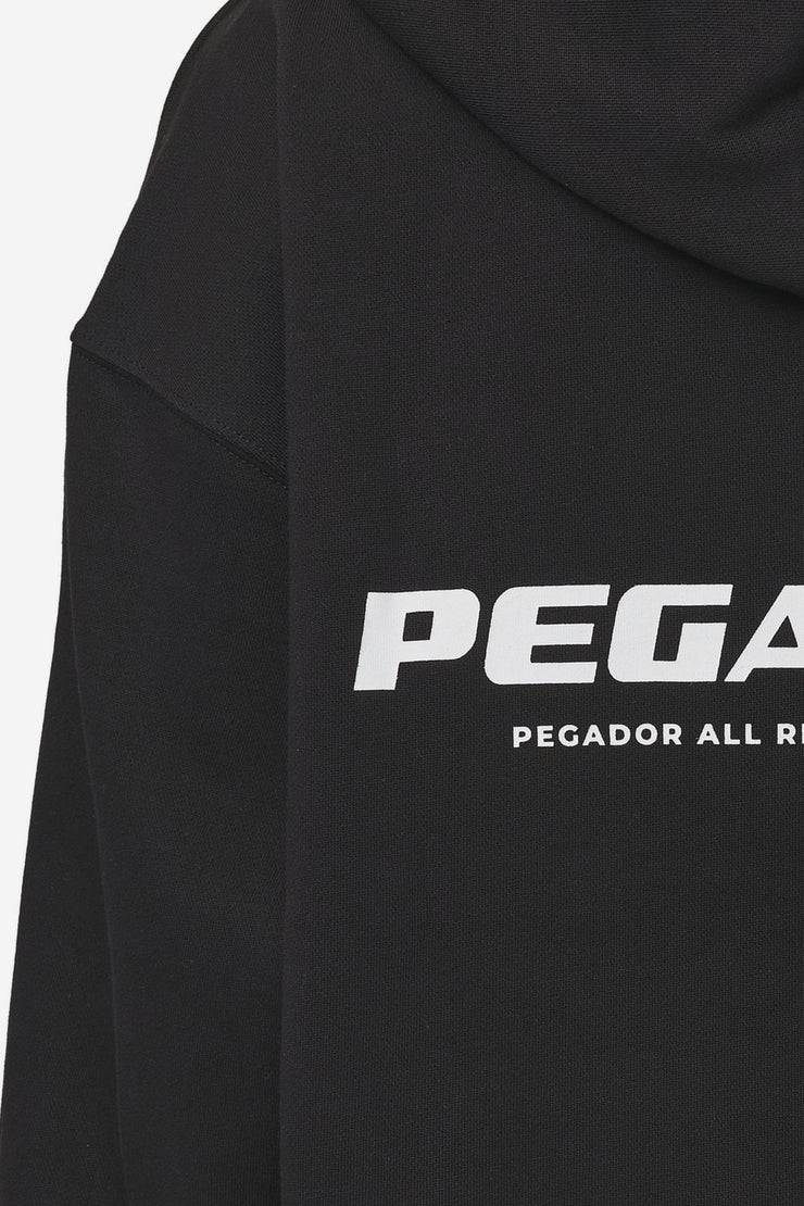 Pegador Atna Logo Oversized Hoodie Black White