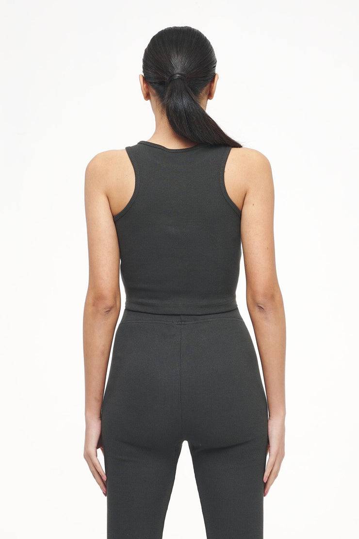 Pegador Ayla Crop Top Vintage Washed Iron Grey