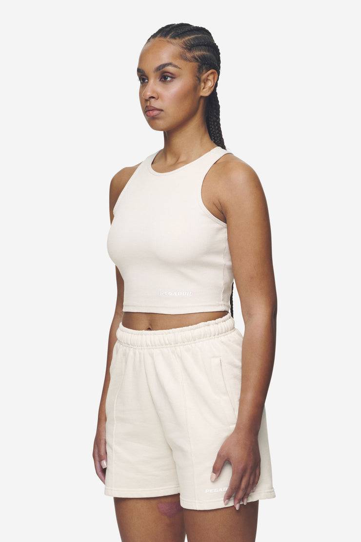 Pegador Ayla Crop Top Washed Coast Sand White