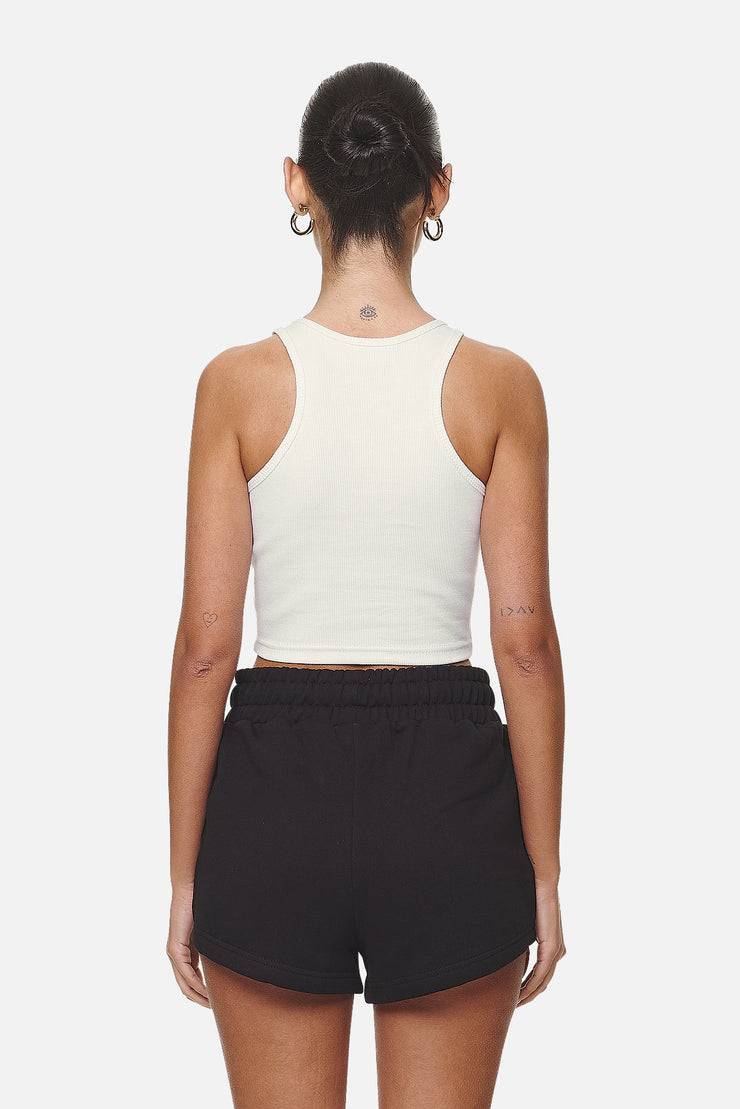 Pegador Ayla Crop Top Washed Coconut Milk Black