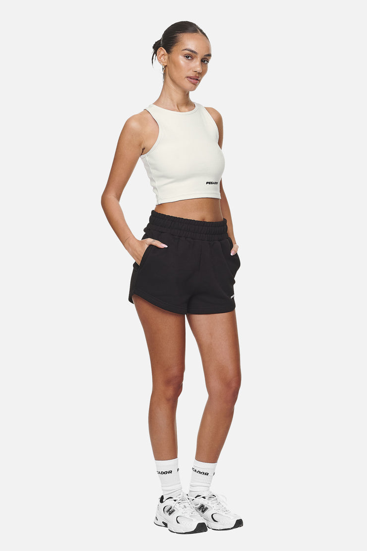 Pegador Ayla Crop Top Washed Coconut Milk Black