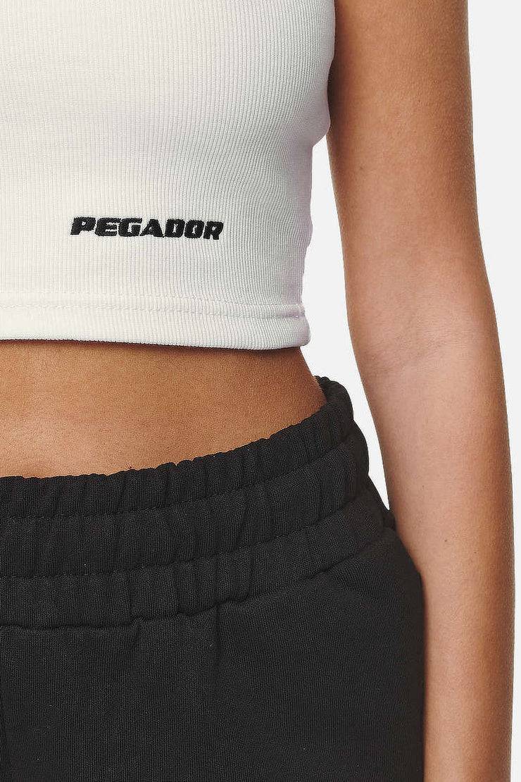 Pegador Ayla Crop Top Washed Coconut Milk Black