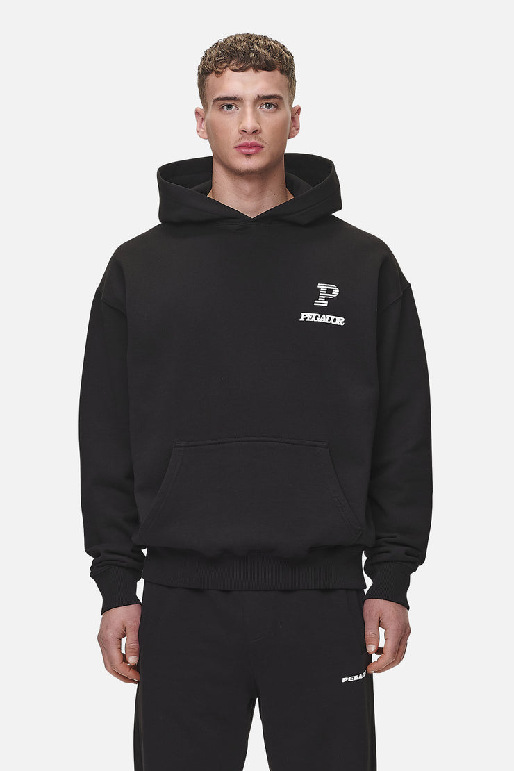 Pegador Baldock Oversized Hoodie Washed Black
