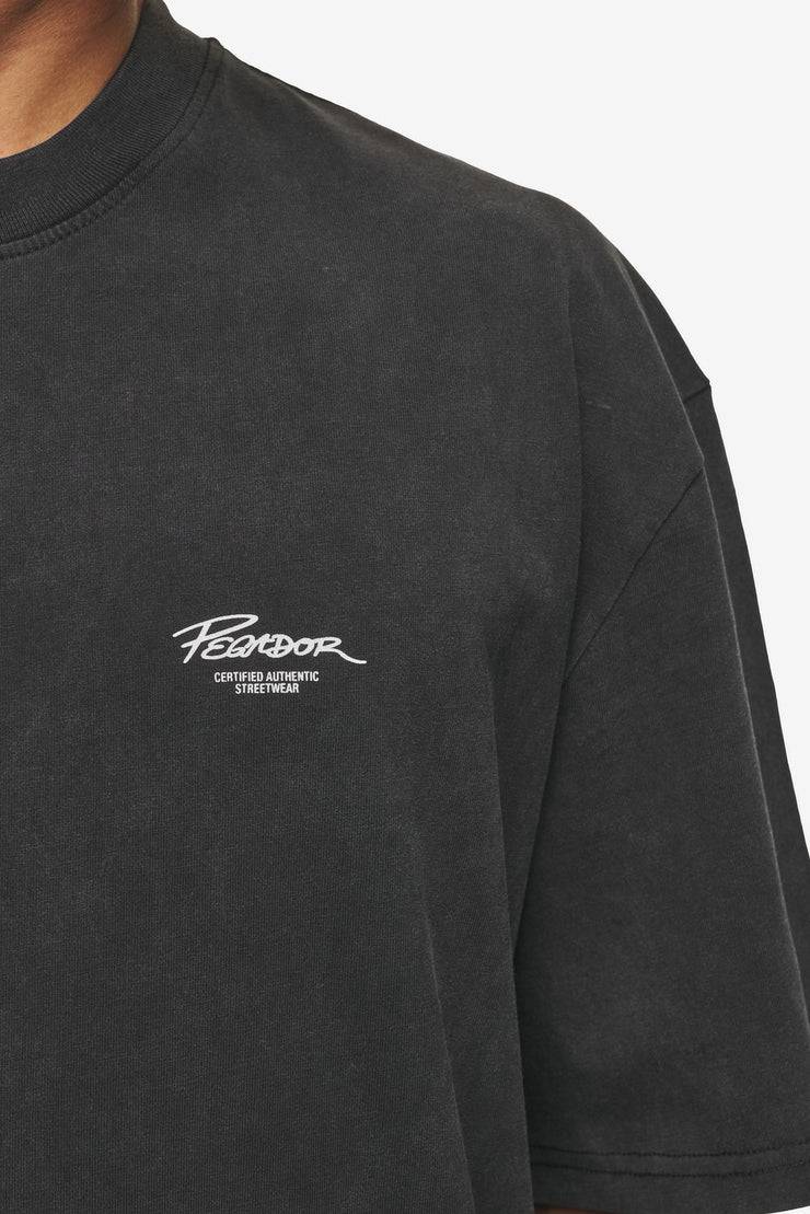 Pegador Banberry Oversized Tee Vintage Black