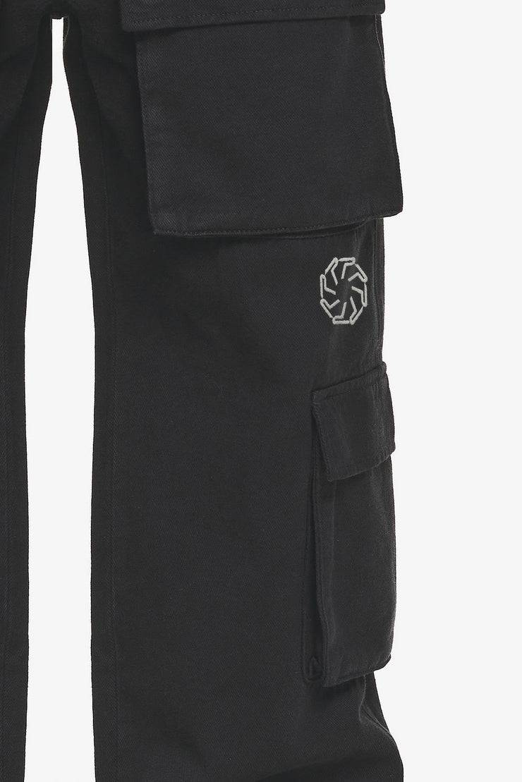 Pegador Bantam Wide Cargo Pants Black