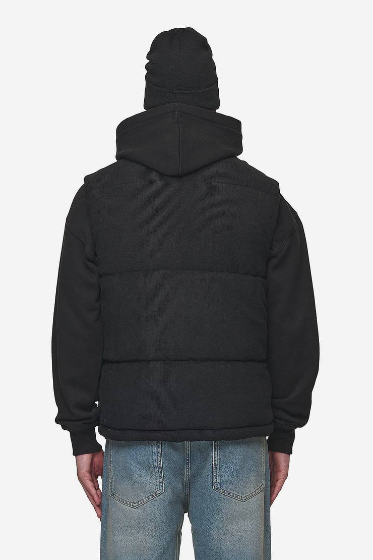 Pegador Bardon Cord Puffer Vest Black