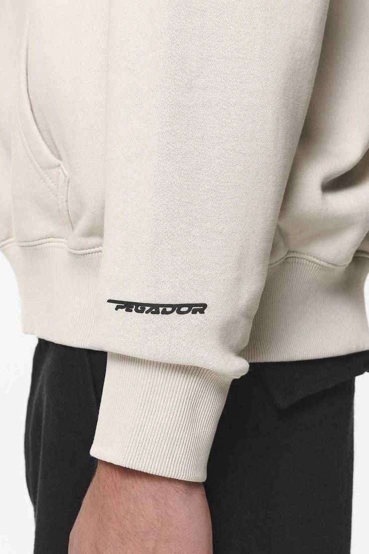 Pegador Barone Raglan Hoodie Washed Dust Cream