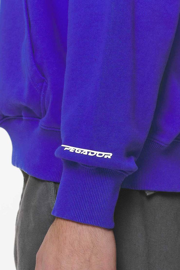 Pegador Barone Raglan Hoodie Washed Endless Blue